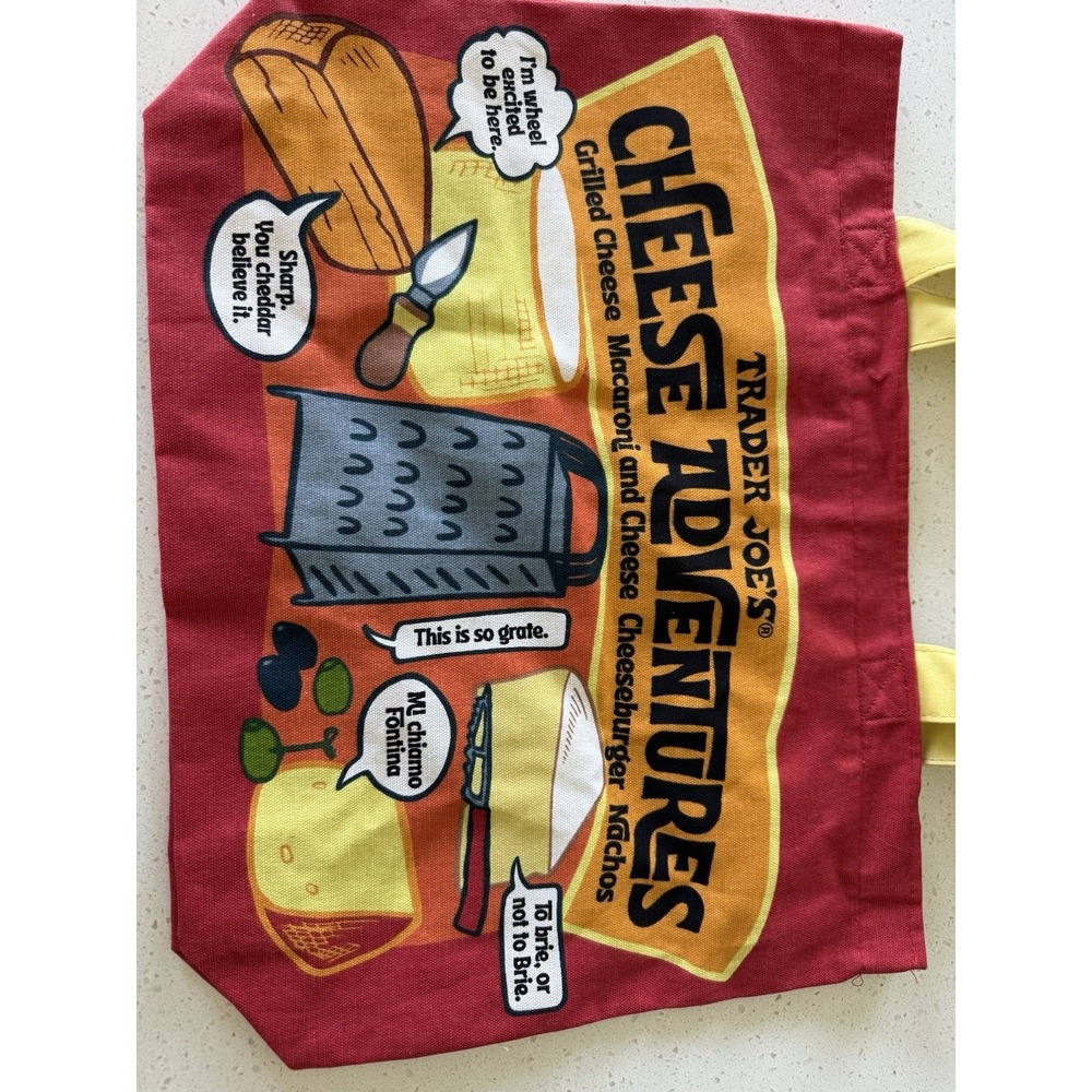 Trader Joe's Cheese Canvas Tote Bag - Picture 3 of 7